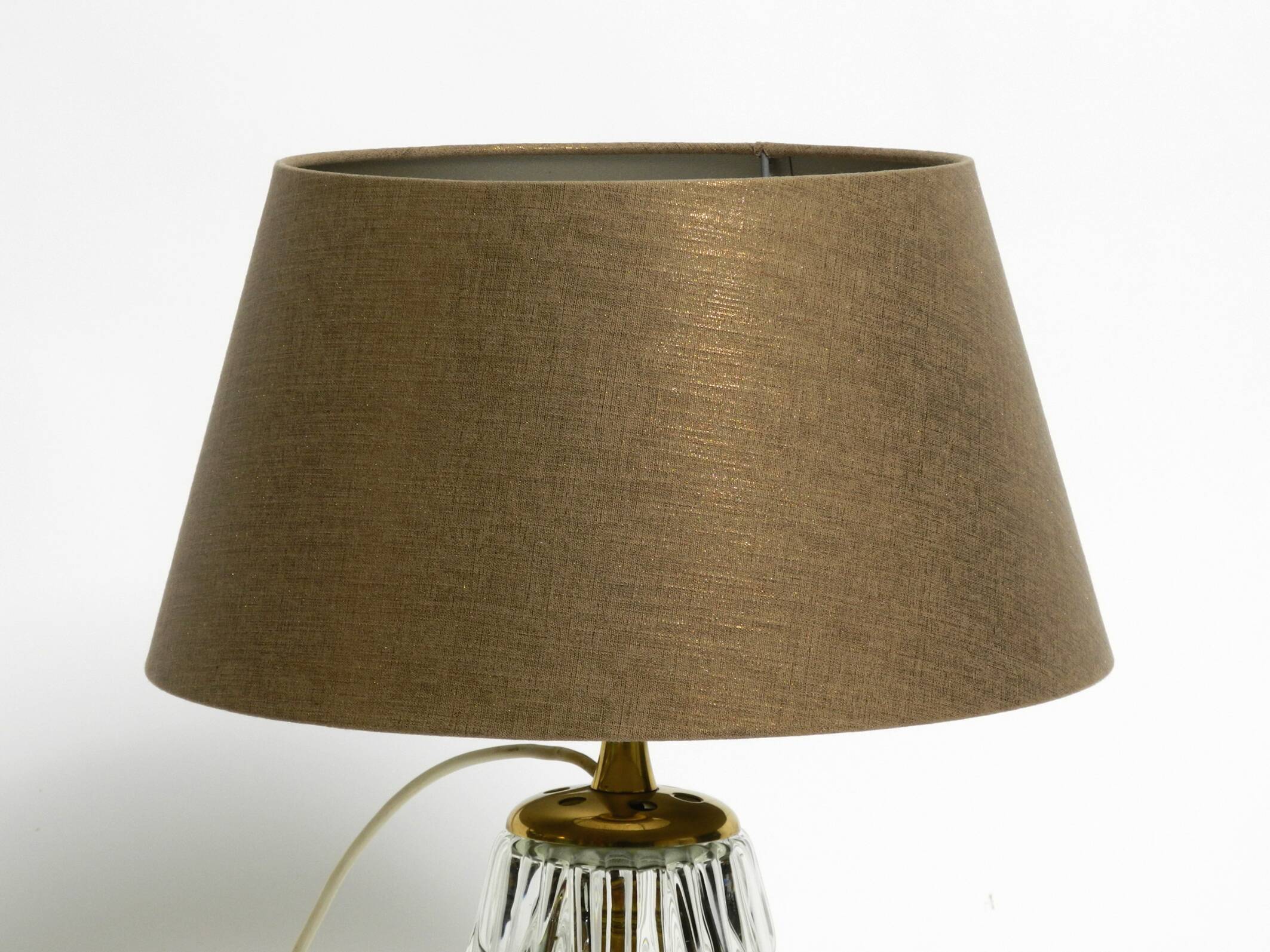 Heavy large Mid Century Modern glass table lamp by Rupert Nikoll Vienna | h
