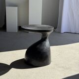 Sexy Neck - Solid wood side table (monoxyle) in organic shape colour