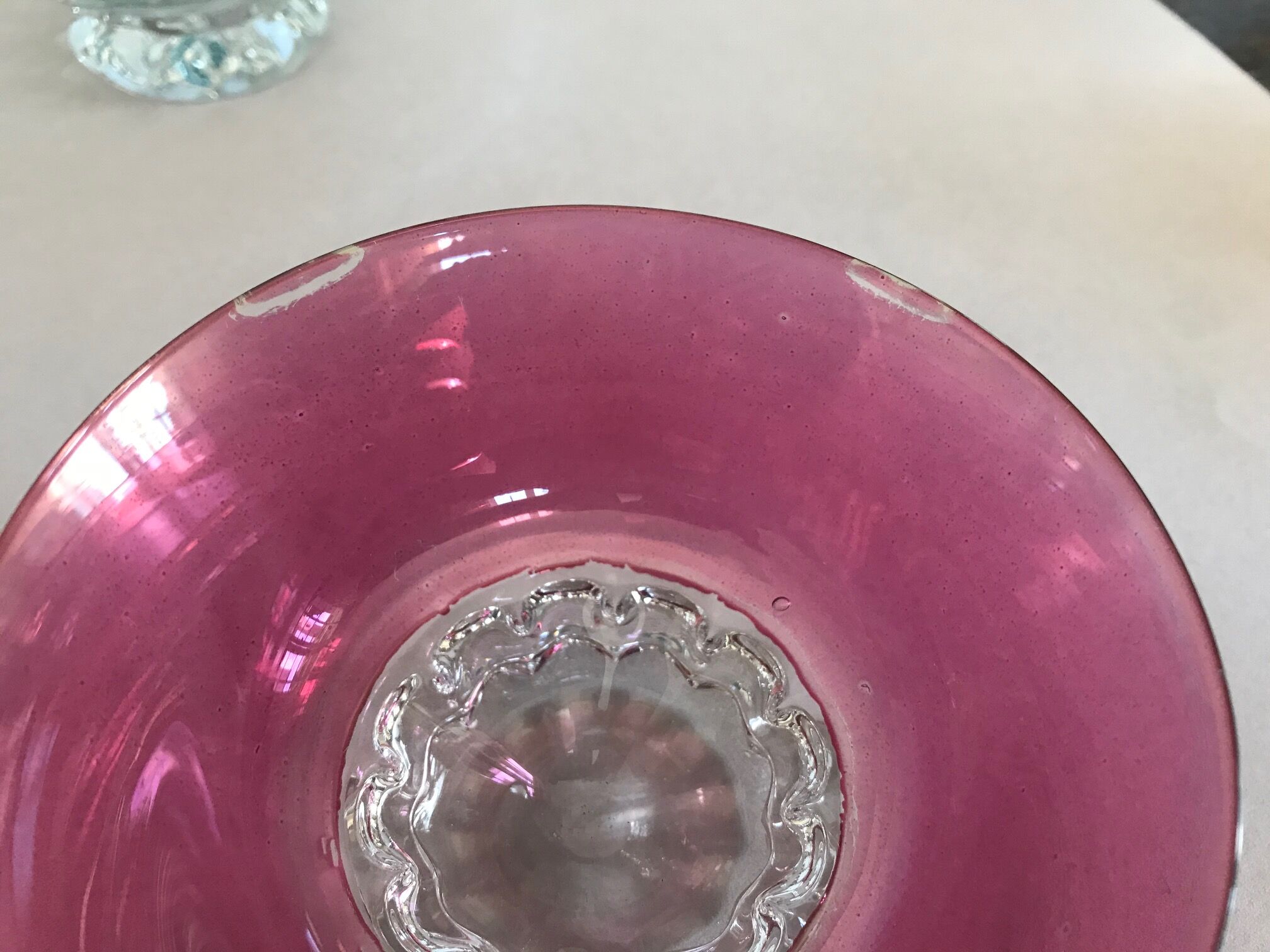 Cut and old coloured bowls