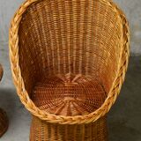Vintage rattan armchair from the 60s/70s design