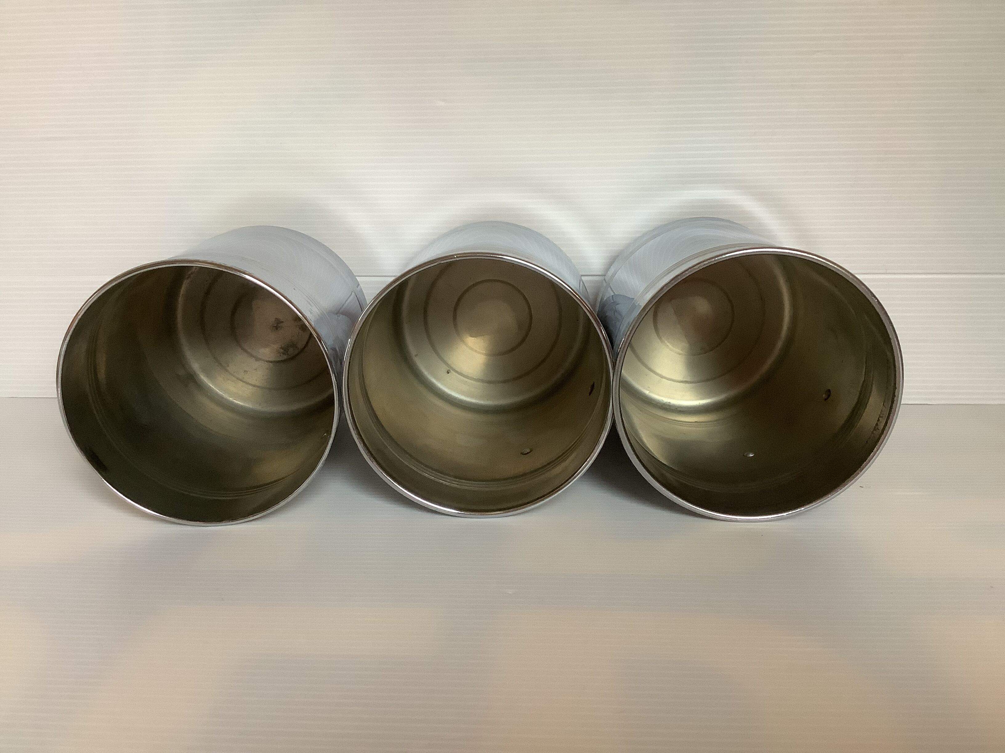 3 old metal chrome coffee coffee chicory sugar