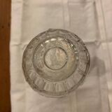 Small cut crystal carafe bearing 2 butterflies