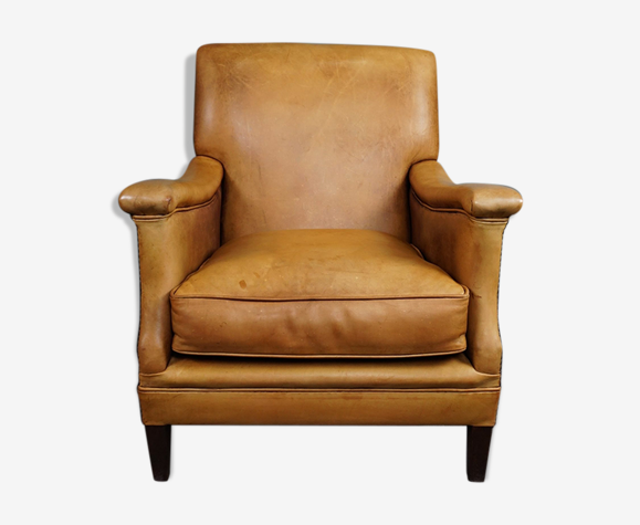 Fauteuil en cuir de vache