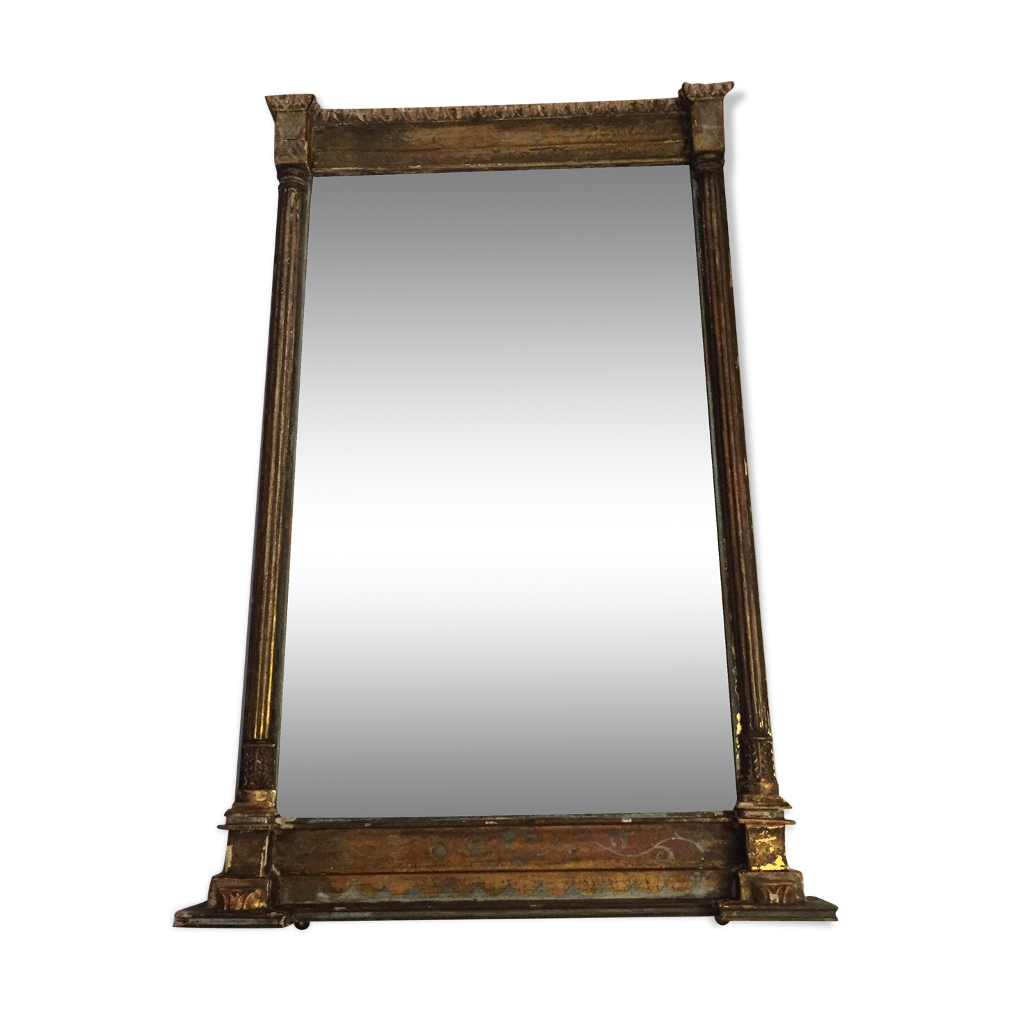 Very old fireplace mirror 99 x 65 cm