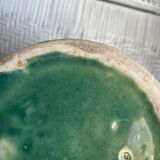 Turquoise green enamelled ceramic pitcher