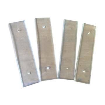 Set of 4 GM beveled glass cleaning plates