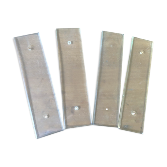 Set of 4 GM beveled glass cleaning plates