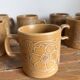 8 stoneware mugs