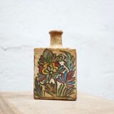 Old glazed terracotta bottle vase, Iran, XIX th