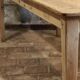 Solid oak farmhouse table "brut" 247x89, top "chocolate oak"
