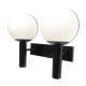 Wall lamp with two 70s glass spheres