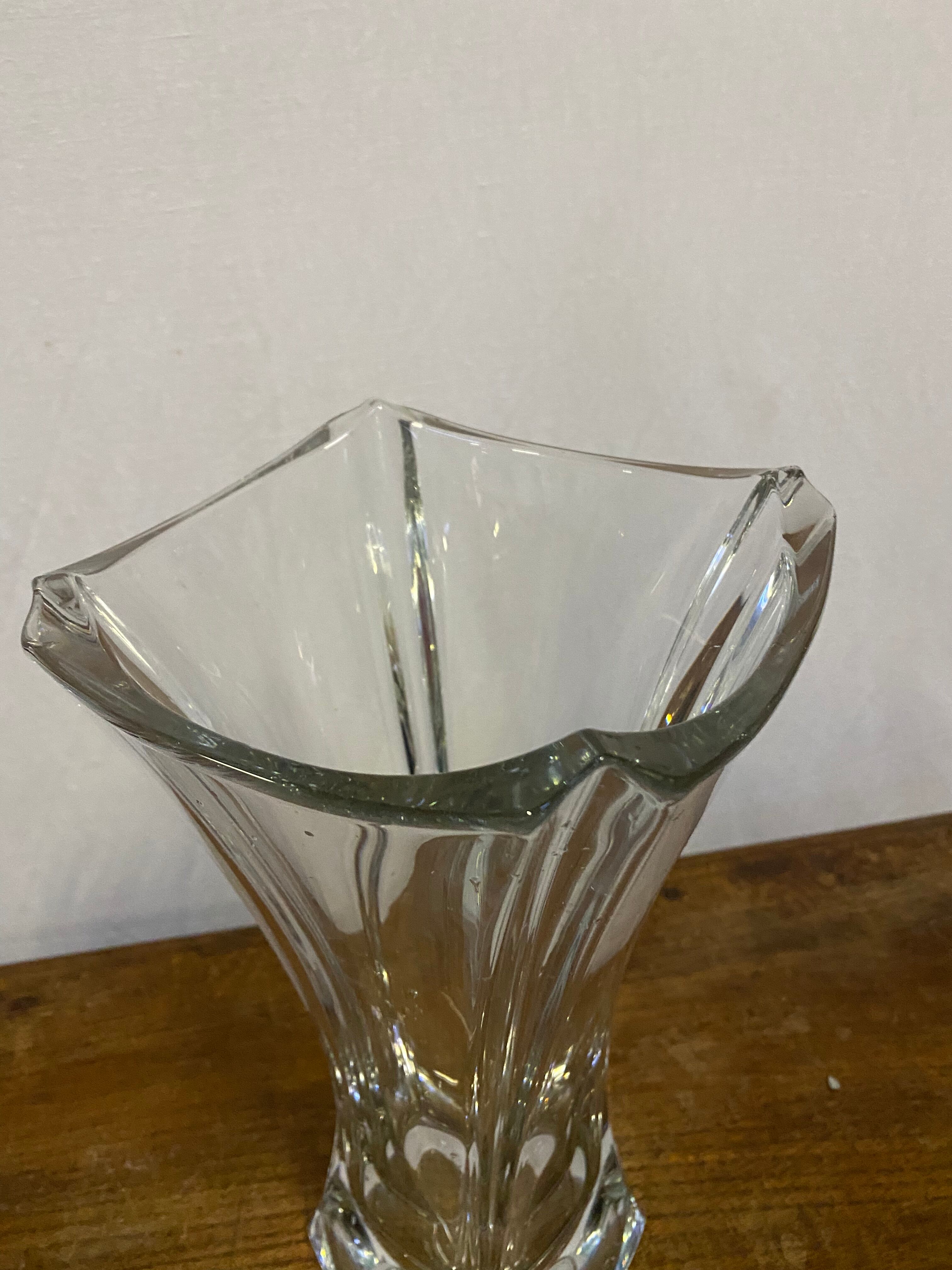 Crystal floral vase