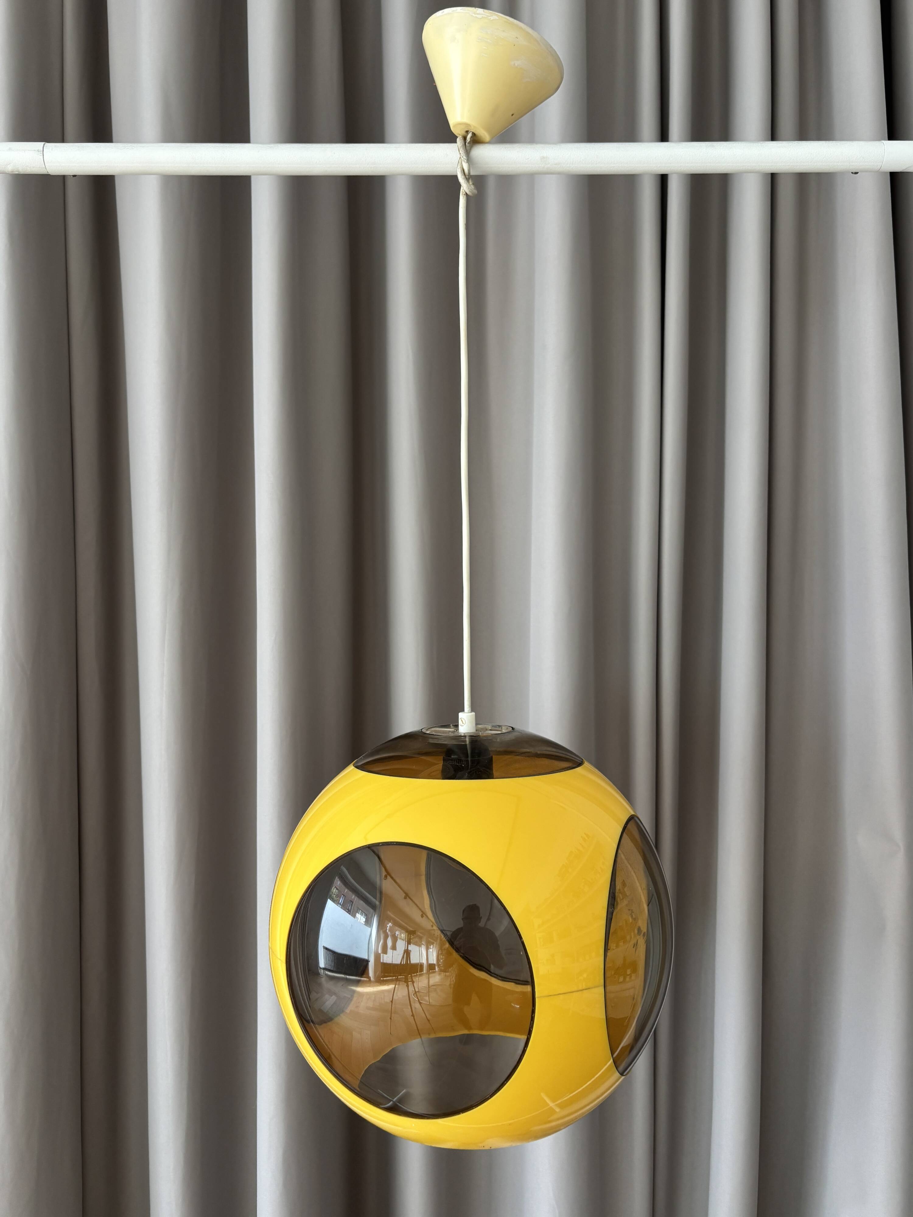 Vintage 1970s Massive Bug Eye Space Age Pendant Lamp