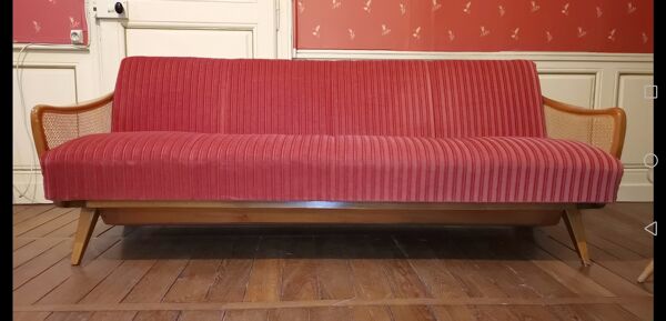 Canapé convertible daybed années 50 60 scandinave