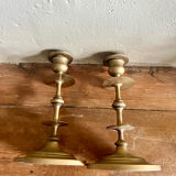 Pair of brass candlesticks