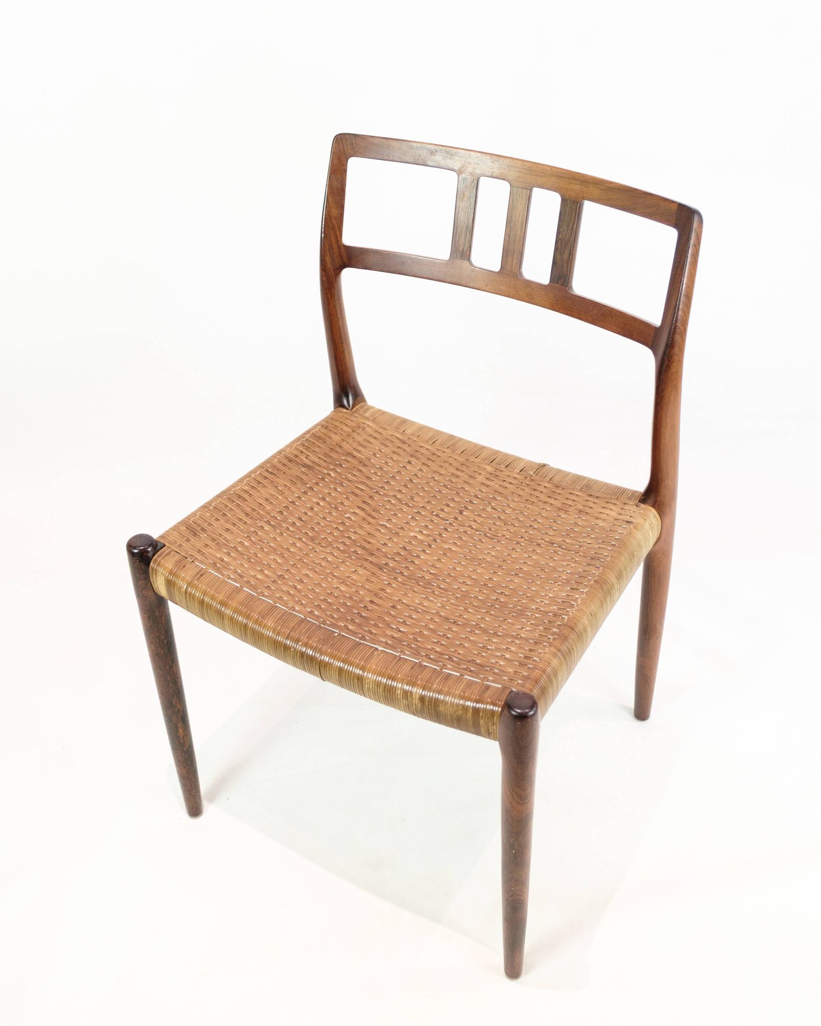 Set Of Four Dining Chairs Model 79 In Rosewood By N.O Møller For JL Møller