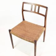 Set Of Four Dining Chairs Model 79 In Rosewood By N.O Møller For JL Møller