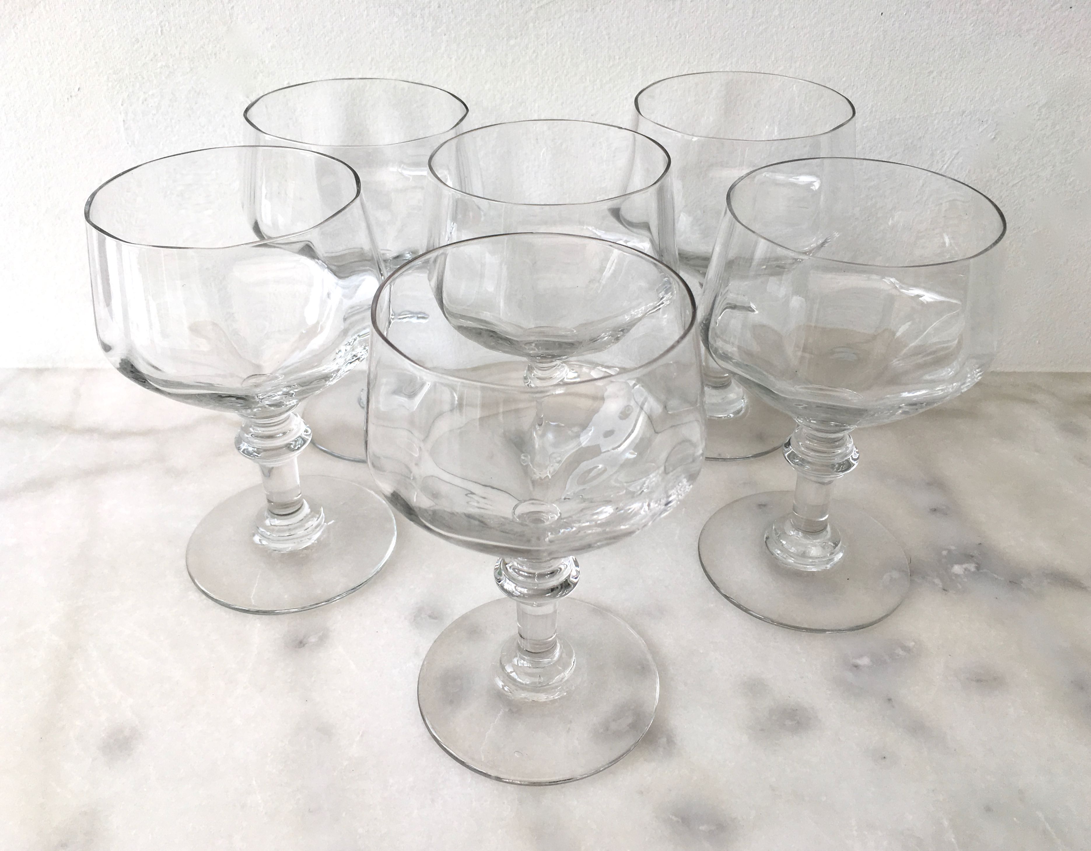Set de 6 verres en cristal pour vin ou champagne