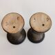 Vintage Scandinavian design glazed stoneware candle holders signed