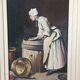 Tableau La Récureuse peinture sur bois reproduction