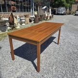 Vintage rectangular extendable teak table from the 60s