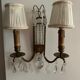 Applique art deco en laiton, perles et pampilles
