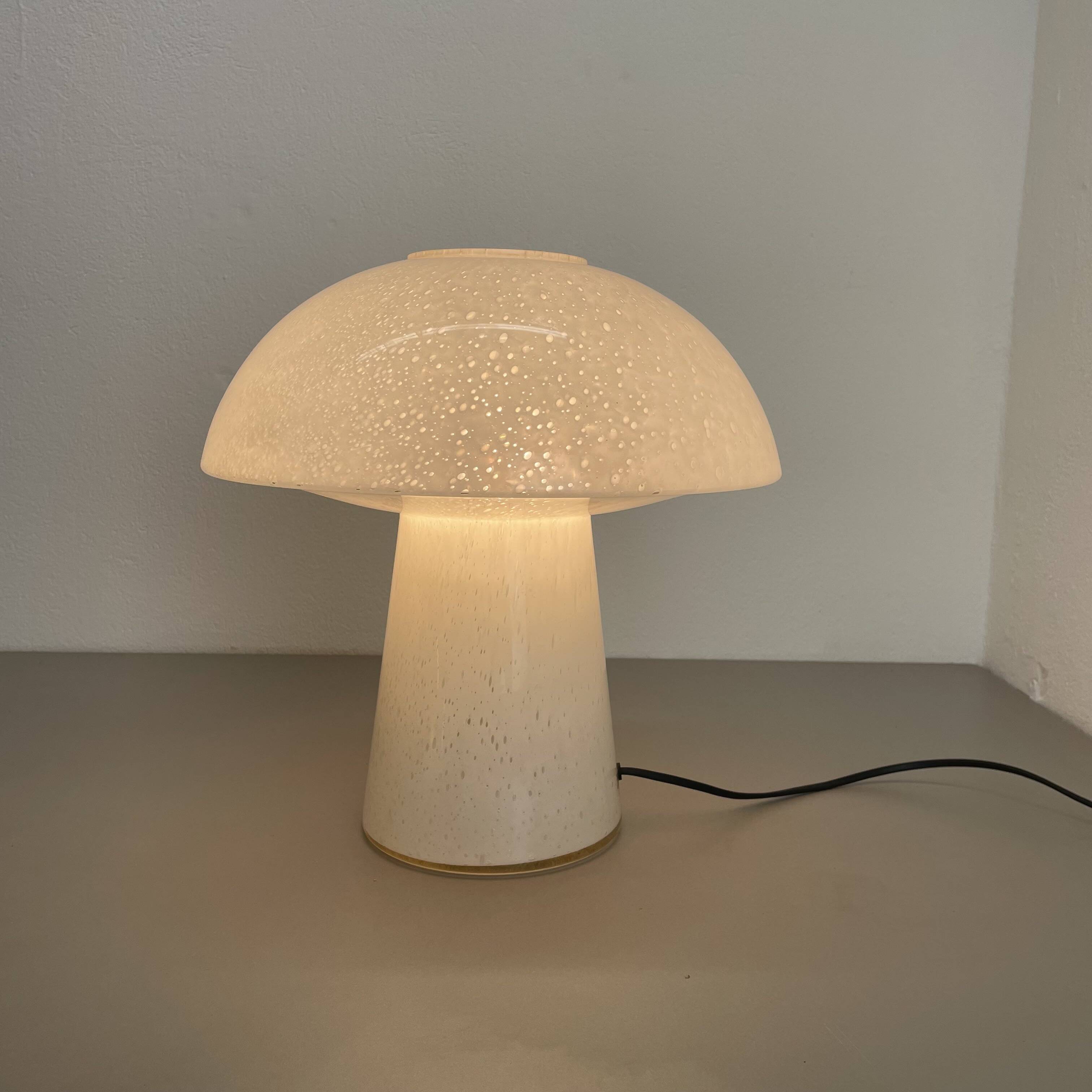 Large 36cm ufo glass table light made by glashütte limburg, germany, 1970s