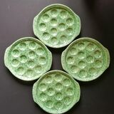 4 plates with gien porcelain snails