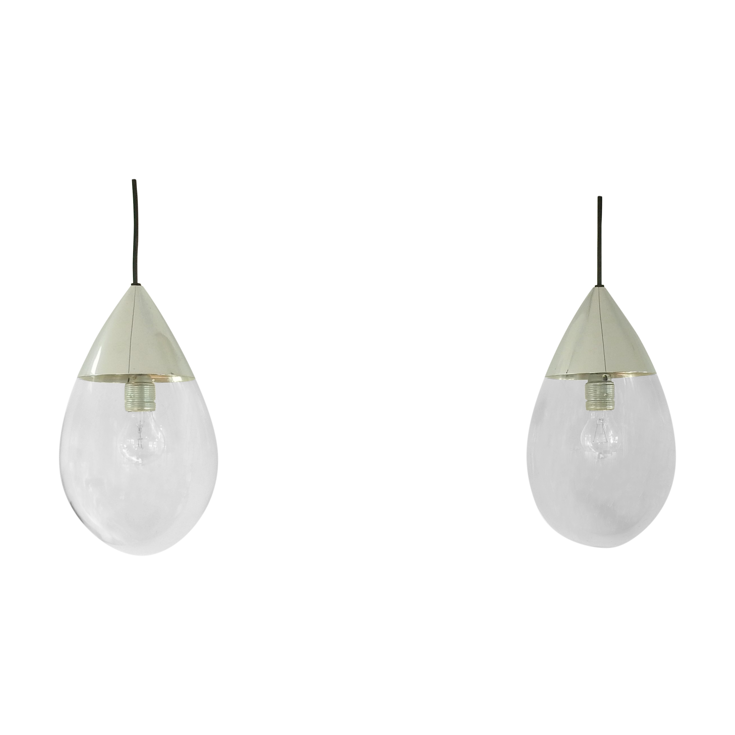Hanging lamps by Glashütte Limburg 60/70