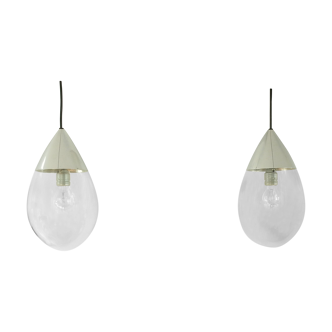 Hanging lamps by Glashütte Limburg 60/70