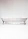 Large wall-mounted coat rack in aluminium with shelf, c. 1980 (100 cm)