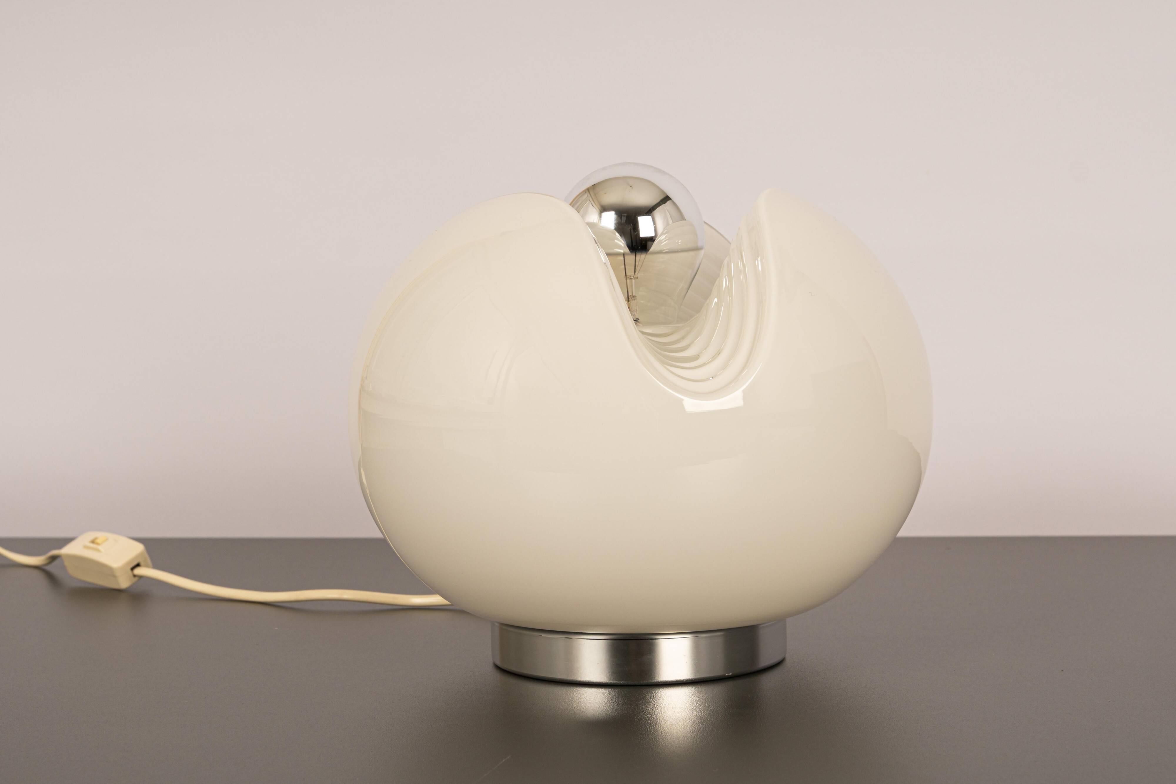 Glass Table Lamp by Koch & Lowy for Peill & Putzler, Germany, 1970s