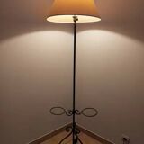 Wrought iron floor lamp with plant holder from the 50s/60s