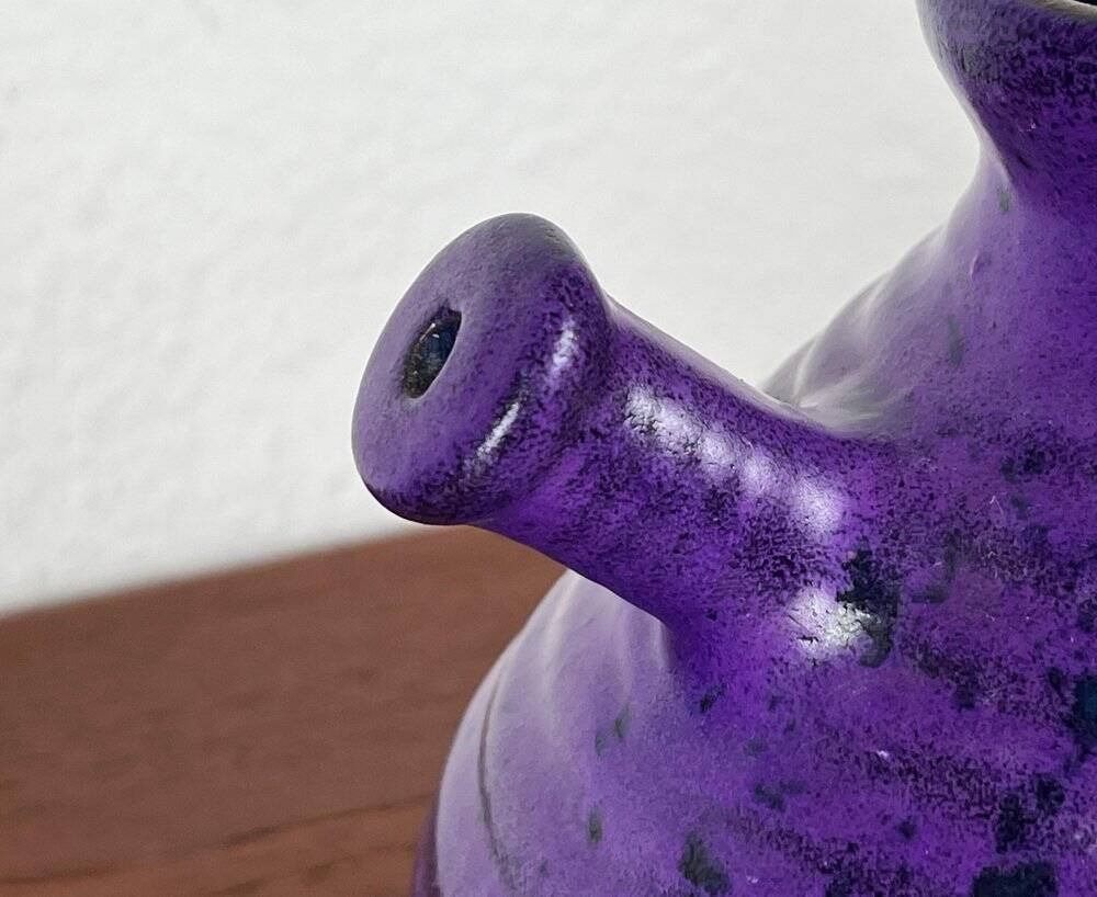 Cruche vintage allemande violette de Marei Majolikafabrik Jean Fuss & Sohn, Rheinbach, années 1970