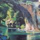 Tableau ancien Moulin  de corps Aveyron