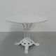 Table de jardin en acier avec base en fonte