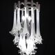 Great Design Murano Glass White Chandelier “Calle” by Venini, 1970