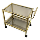 Hollywood Regency Gold Bar Cart, 1980s