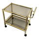 Hollywood Regency Gold Bar Cart, 1980s
