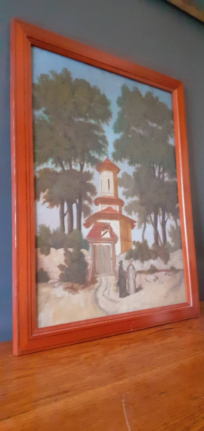 Oil on orientalist panel mid-19th century