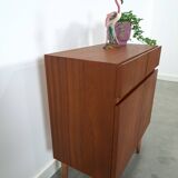 Teak fineer kastje met lades, nr. 2