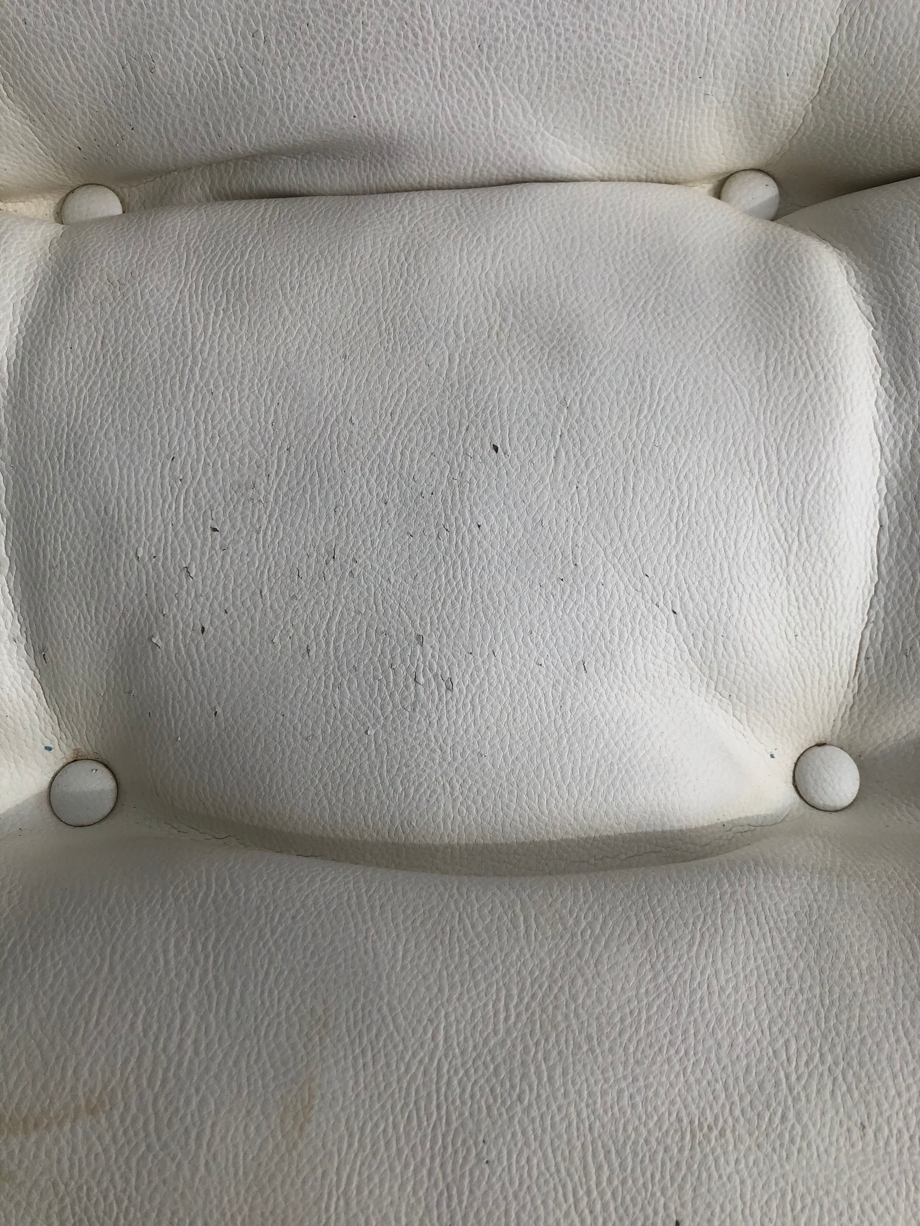 Pair of white skai chairs by Gillis Lundgren 1970