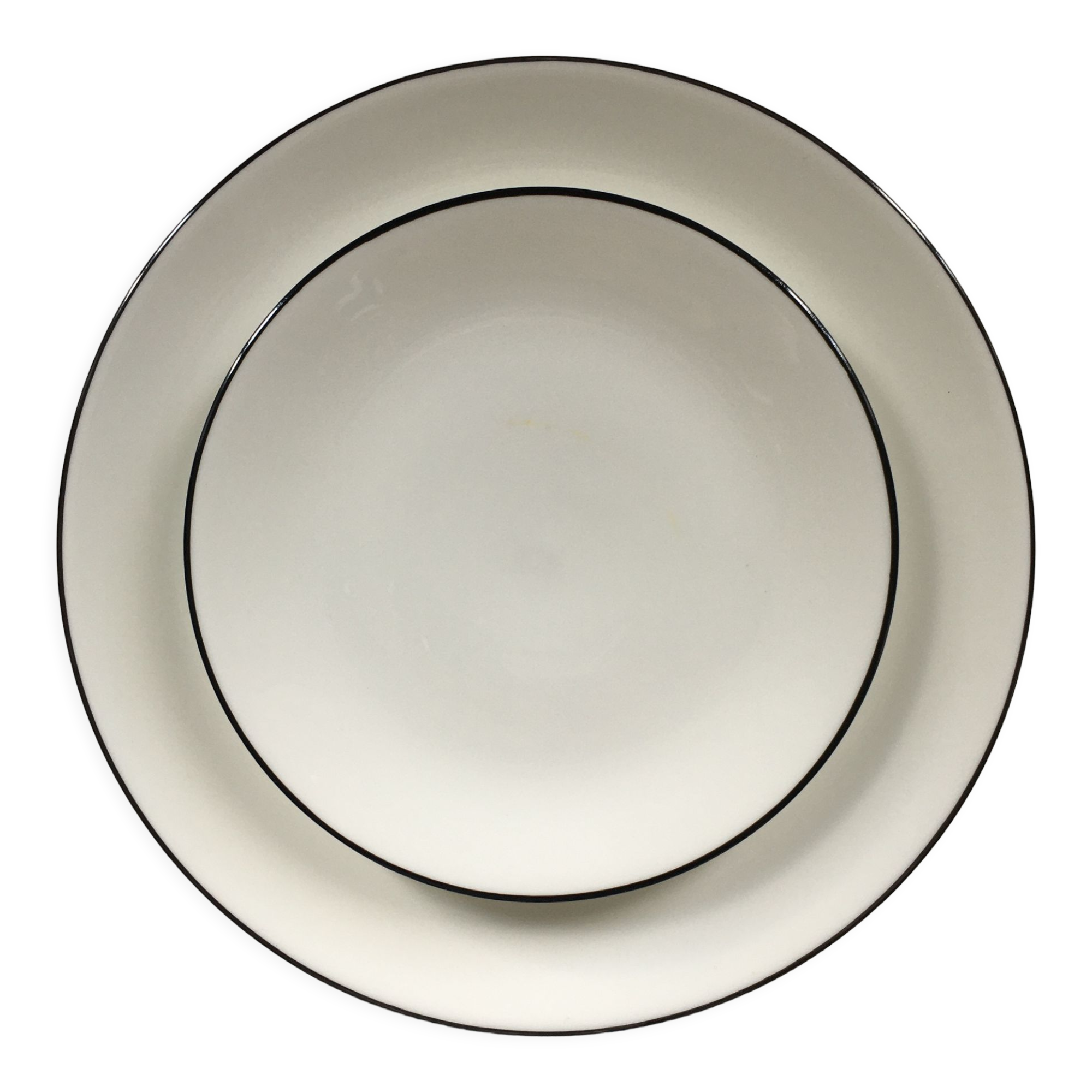 Set of 2 porcelain plates