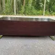 Low design TV unit XXL Dark wood wenge & chrome metal 120cm