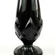 Art Deco vase, black glass, Ząbkowice, Poland, 1970s