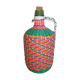 Vintage and multi-coloured demijohn