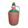 Vintage and multi-coloured demijohn