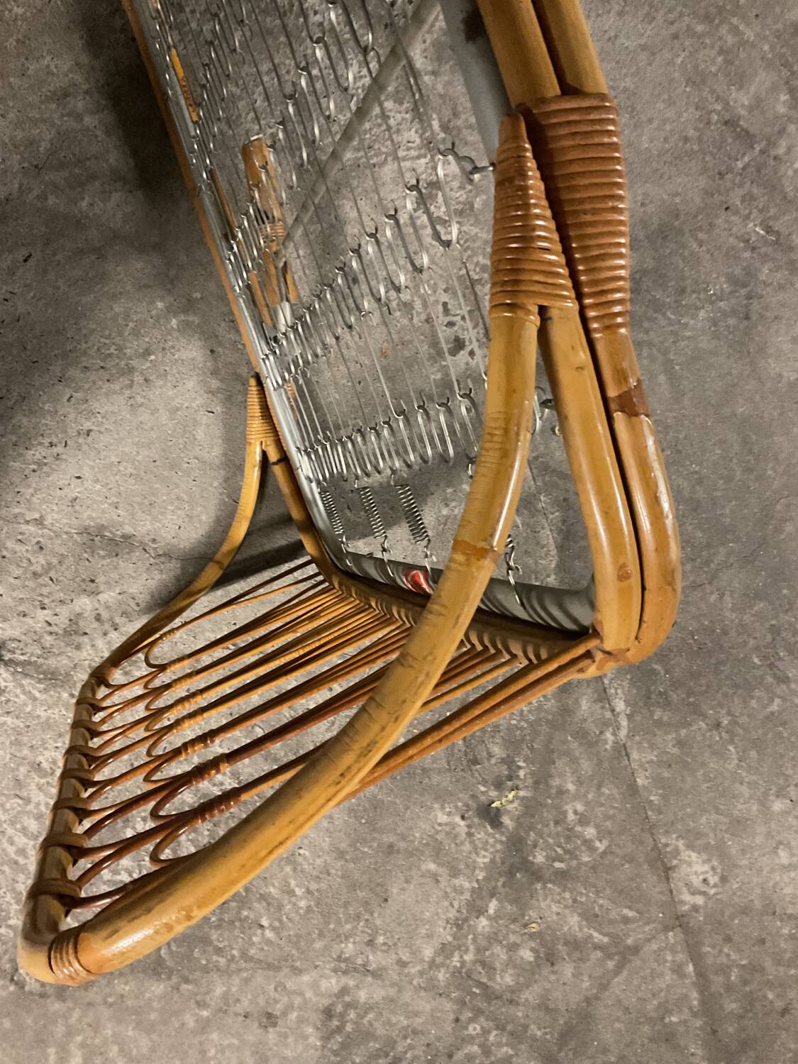 Rattan sofa bed AUDOUX MINNET 60s