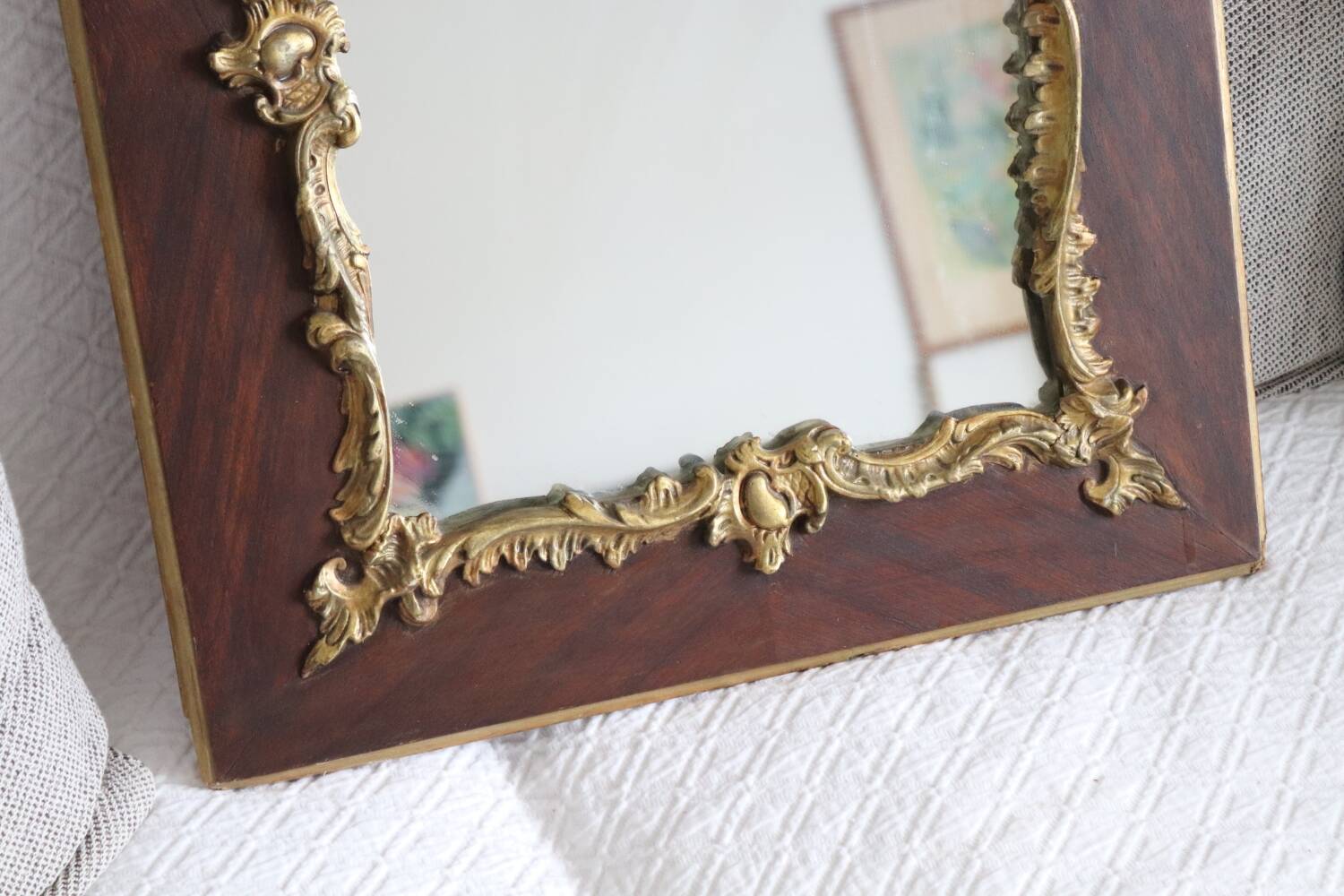 Old wooden and stucco mirror