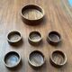 Ensemble de 7 bols vintage en teck scandinave